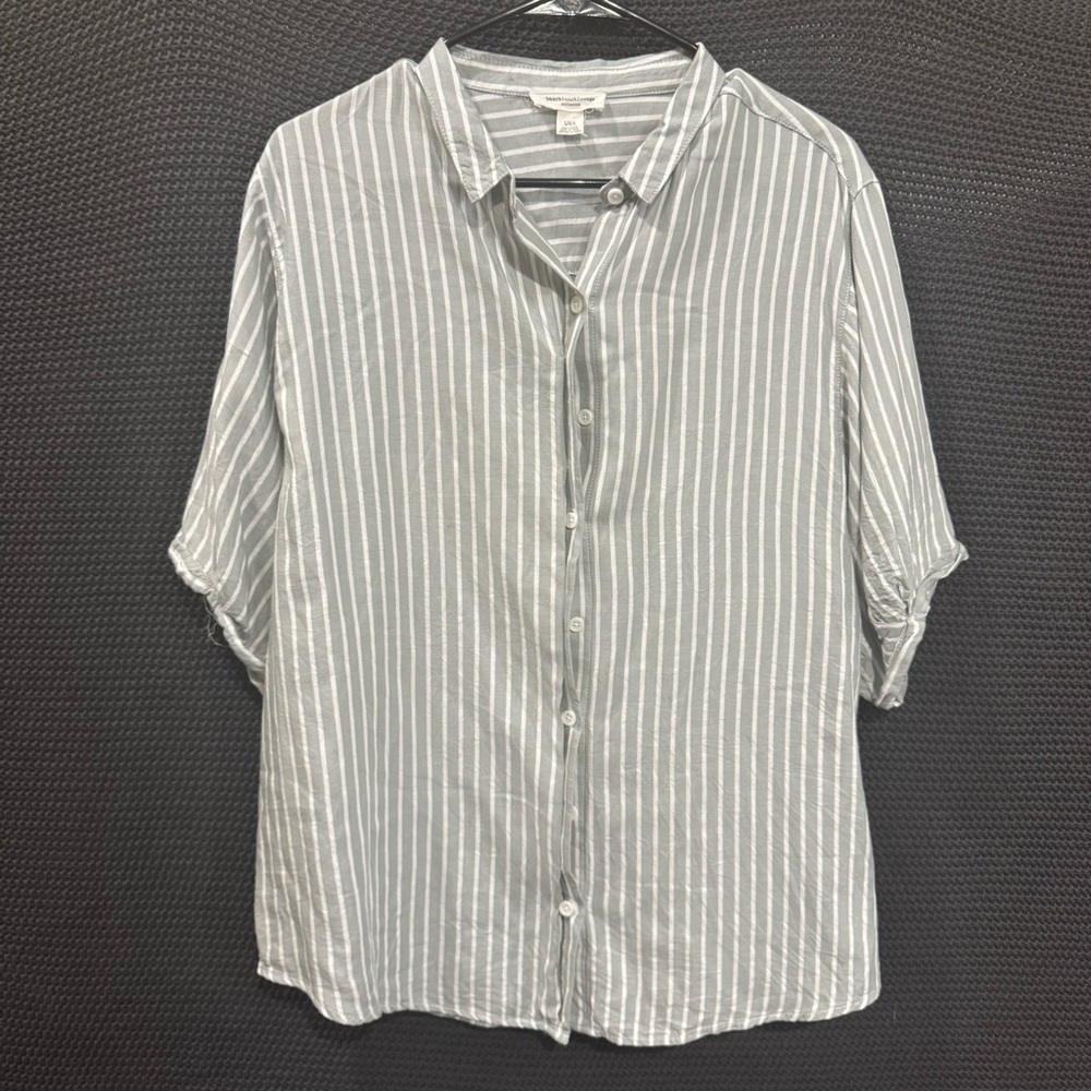 Beachlunchlounge Striped Button-Up Shirt